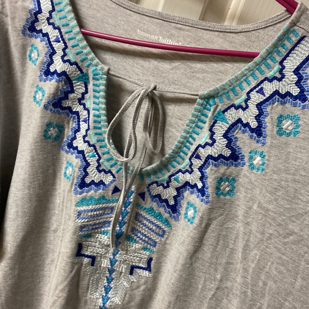 2x-3x Aztecc Design Top - Picture 2 of 5